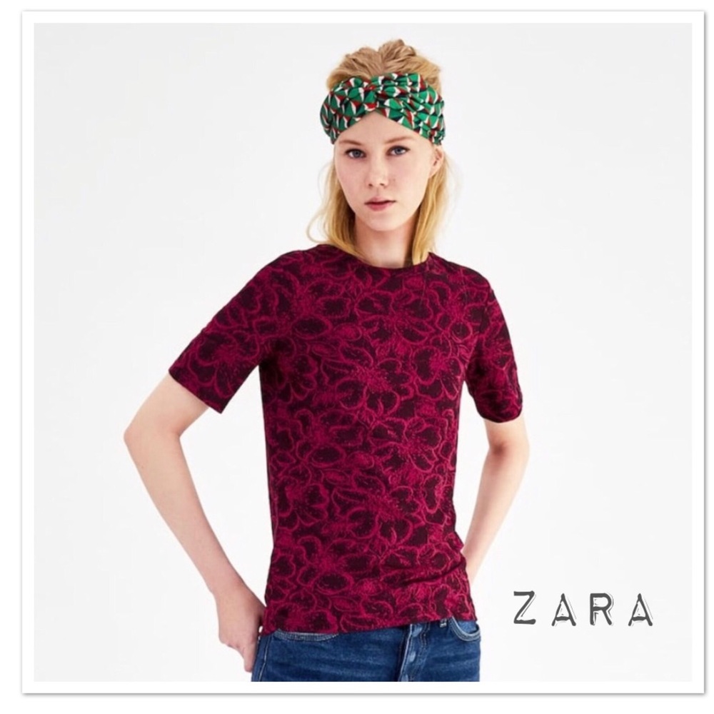 Zara Jacquard T-Shirt - NWT